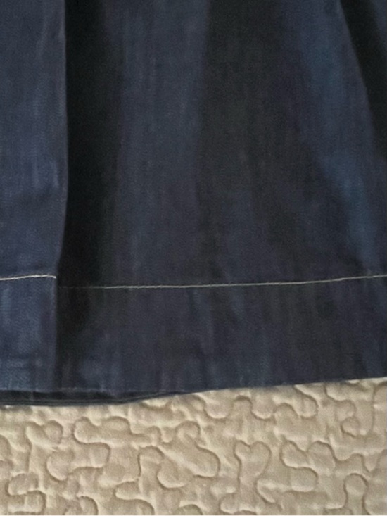 FREE ASSEMBLY Classic Dark Blue Denim Pleated Skirt - Picture 6 of 12